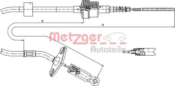 Metzger 12.7200 - Cavo comando, Comando frizione autozon.pro