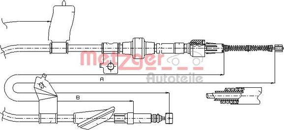 Metzger 17.4014 - Cavo comando, Freno stazionamento autozon.pro