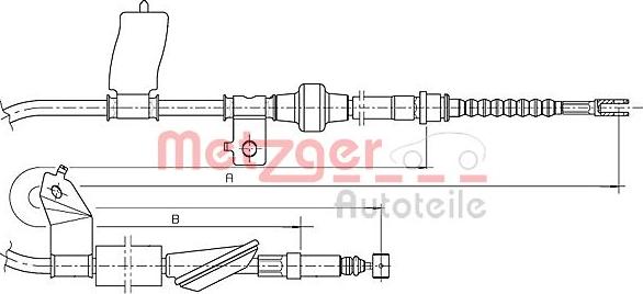 Metzger 17.4018 - Cavo comando, Freno stazionamento autozon.pro