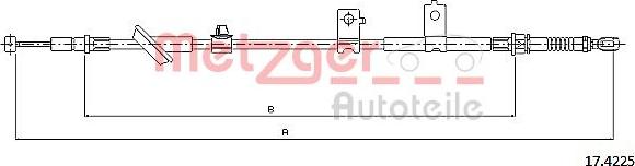 Metzger 17.4225 - Cavo comando, Freno stazionamento autozon.pro