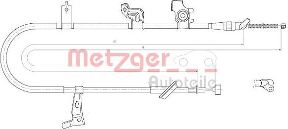 Metzger 17.5060 - Cavo comando, Freno stazionamento autozon.pro