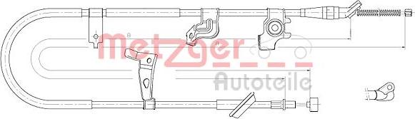 Metzger 17.5061 - Cavo comando, Freno stazionamento autozon.pro