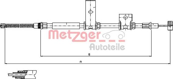 Metzger 17.5014 - Cavo comando, Freno stazionamento autozon.pro