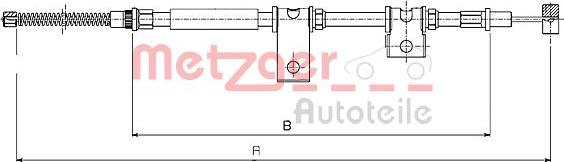 Metzger 17.5016 - Cavo comando, Freno stazionamento autozon.pro