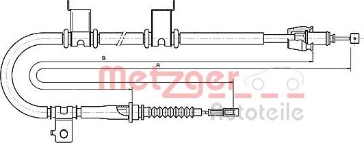 Metzger 17.6052 - Cavo comando, Freno stazionamento autozon.pro