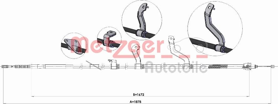 Metzger 17.6074 - Cavo comando, Freno stazionamento autozon.pro