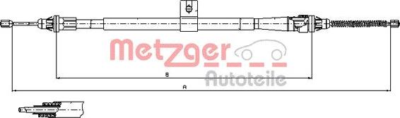 Metzger 17.0006 - Cavo comando, Freno stazionamento autozon.pro