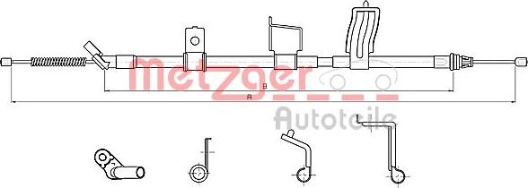 Metzger 17.0328 - Cavo comando, Freno stazionamento autozon.pro