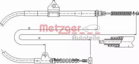 Metzger 17.0203 - Cavo comando, Freno stazionamento autozon.pro