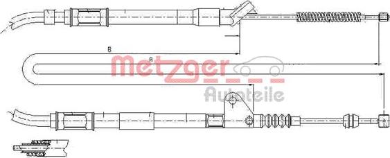 Metzger 17.1416 - Cavo comando, Freno stazionamento autozon.pro