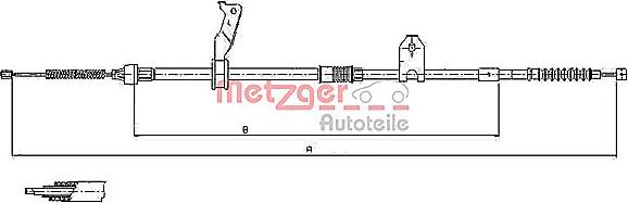 Metzger 17.1480 - Cavo comando, Freno stazionamento autozon.pro