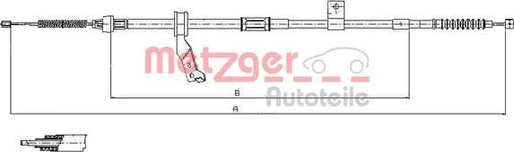 Metzger 17.1483 - Cavo comando, Freno stazionamento autozon.pro