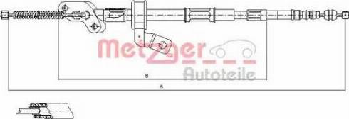 Metzger 17.1550 - Cavo comando, Freno stazionamento autozon.pro