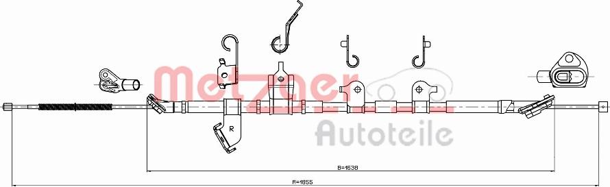 Metzger 17.1570 - Cavo comando, Freno stazionamento autozon.pro