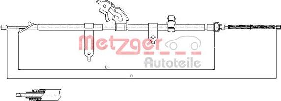 Metzger 17.1080 - Cavo comando, Freno stazionamento autozon.pro