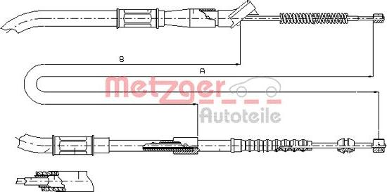 Metzger 17.1297 - Cavo comando, Freno stazionamento autozon.pro