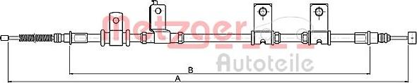 Metzger 17.3504A - Cavo comando, Freno stazionamento autozon.pro