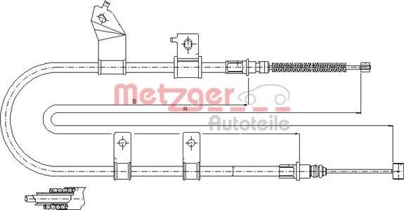 Metzger 17.3504 - Cavo comando, Freno stazionamento autozon.pro