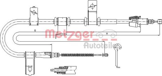 Metzger 17.2541 - Cavo comando, Freno stazionamento autozon.pro