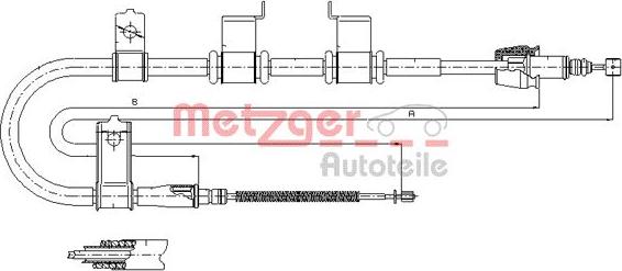 Metzger 17.2542 - Cavo comando, Freno stazionamento autozon.pro