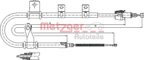 Metzger 17.2561 - Cavo comando, Freno stazionamento autozon.pro