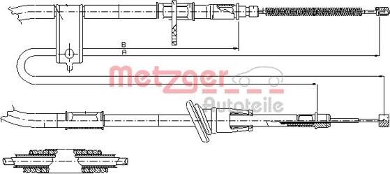 Metzger 17.2512 - Cavo comando, Freno stazionamento autozon.pro