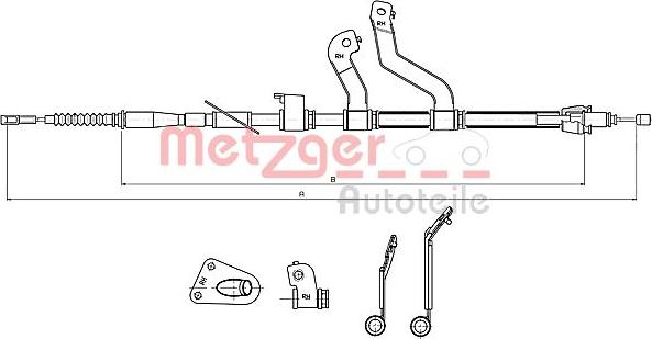 Metzger 17.2580 - Cavo comando, Freno stazionamento autozon.pro