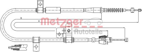 Metzger 17.2524 - Cavo comando, Freno stazionamento autozon.pro