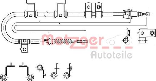 Metzger 17.2575 - Cavo comando, Freno stazionamento autozon.pro