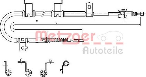 Metzger 17.2576 - Cavo comando, Freno stazionamento autozon.pro