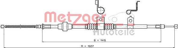 Metzger 17.2295 - Cavo comando, Freno stazionamento autozon.pro