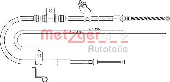 Metzger 17.2290 - Cavo comando, Freno stazionamento autozon.pro