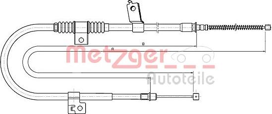 Metzger 17.2291 - Cavo comando, Freno stazionamento autozon.pro