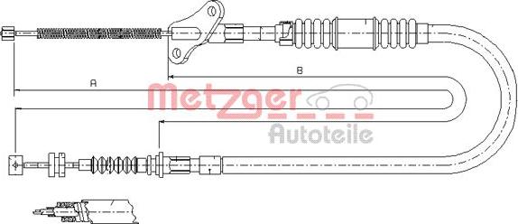 Metzger 17.2722 - Cavo comando, Freno stazionamento autozon.pro