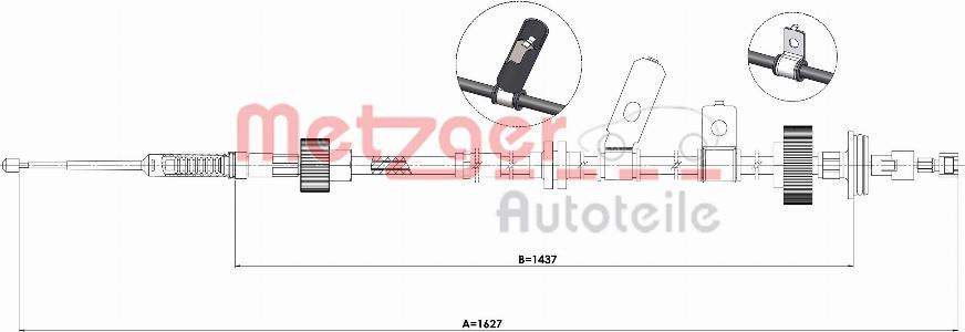 Metzger 1E.LR004 - Cavo comando, Freno stazionamento autozon.pro