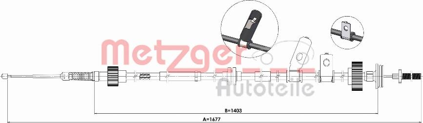 Metzger 1E.LR003 - Cavo comando, Freno stazionamento autozon.pro