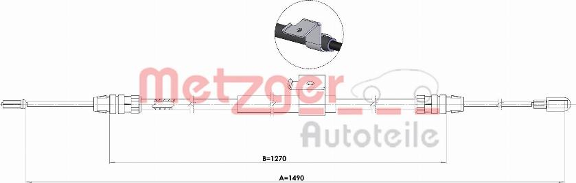 Metzger 1.FO001 - Cavo comando, Freno stazionamento autozon.pro