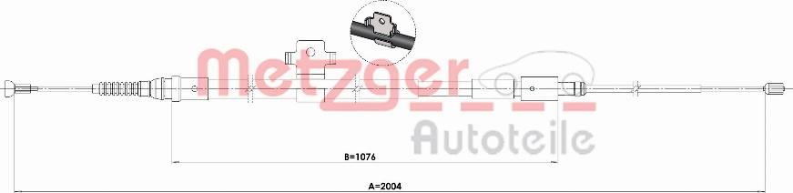 Metzger 1.PE004 - Cavo comando, Freno stazionamento autozon.pro