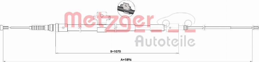 Metzger 1.PE002 - Cavo comando, Freno stazionamento autozon.pro