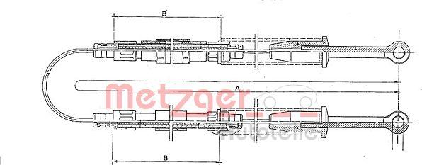 Metzger 321.5 - Cavo comando, Freno stazionamento autozon.pro