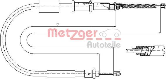 Metzger 321.6 - Cavo comando, Freno stazionamento autozon.pro