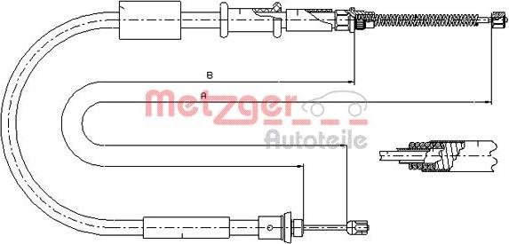 Metzger 321.7 - Cavo comando, Freno stazionamento autozon.pro