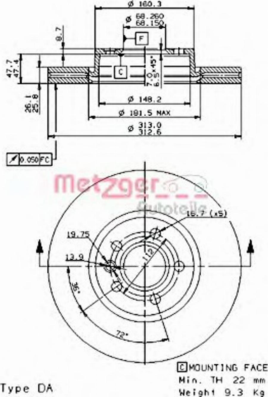 Metzger 24969 - Discofreno autozon.pro