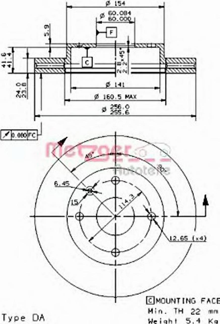 Metzger 24906 - Discofreno autozon.pro