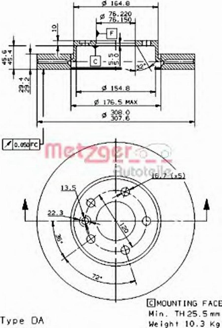 Metzger 24900 E - Discofreno autozon.pro