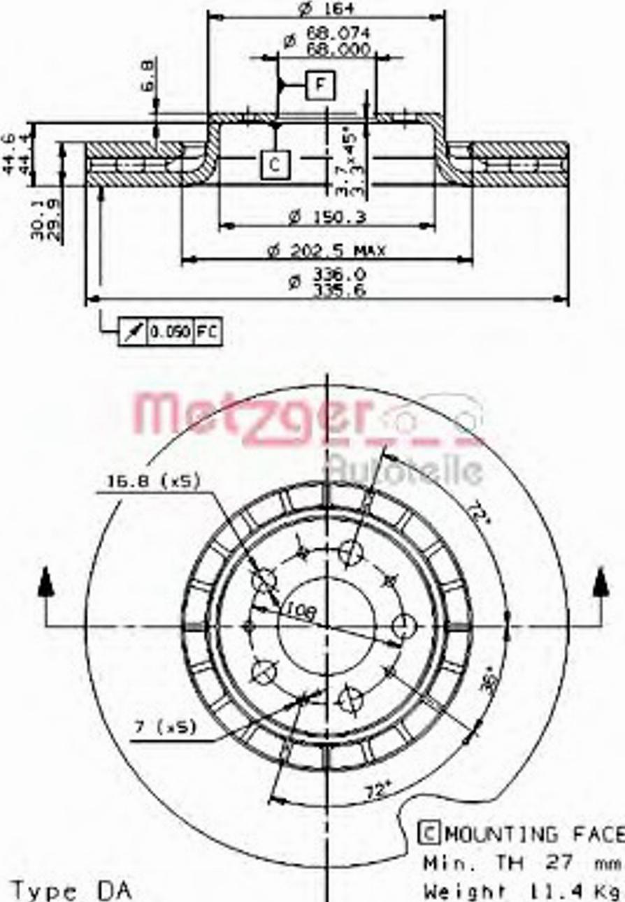 Metzger 24977 - Discofreno autozon.pro