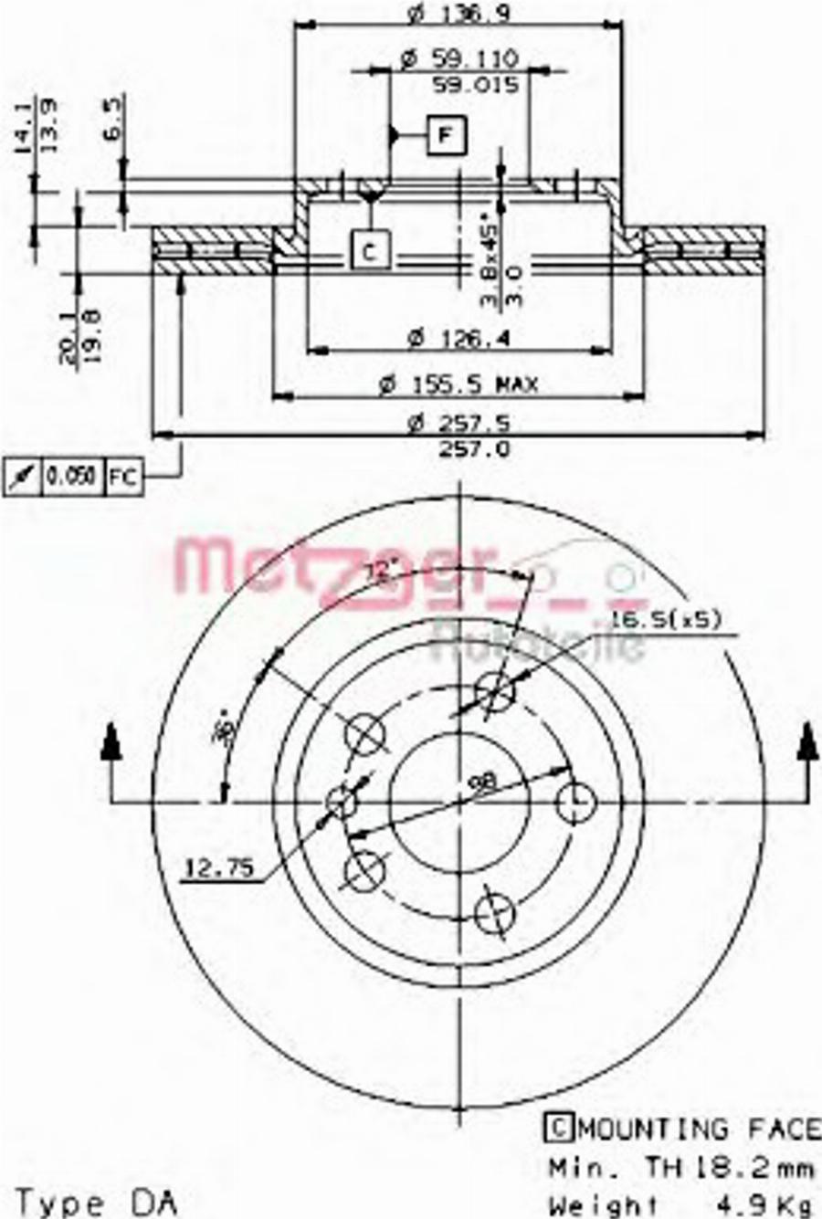 Metzger 24593 E - Discofreno autozon.pro