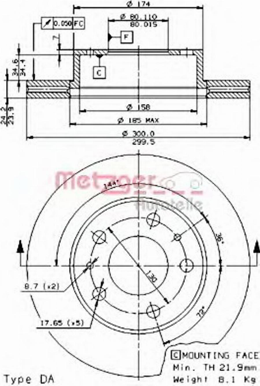 Metzger 24534 E - Discofreno autozon.pro