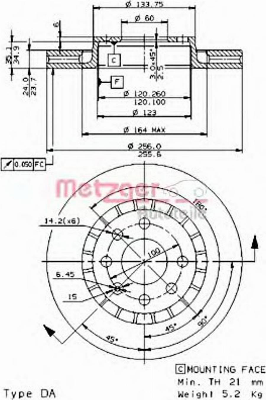 Metzger 24695E - Discofreno autozon.pro