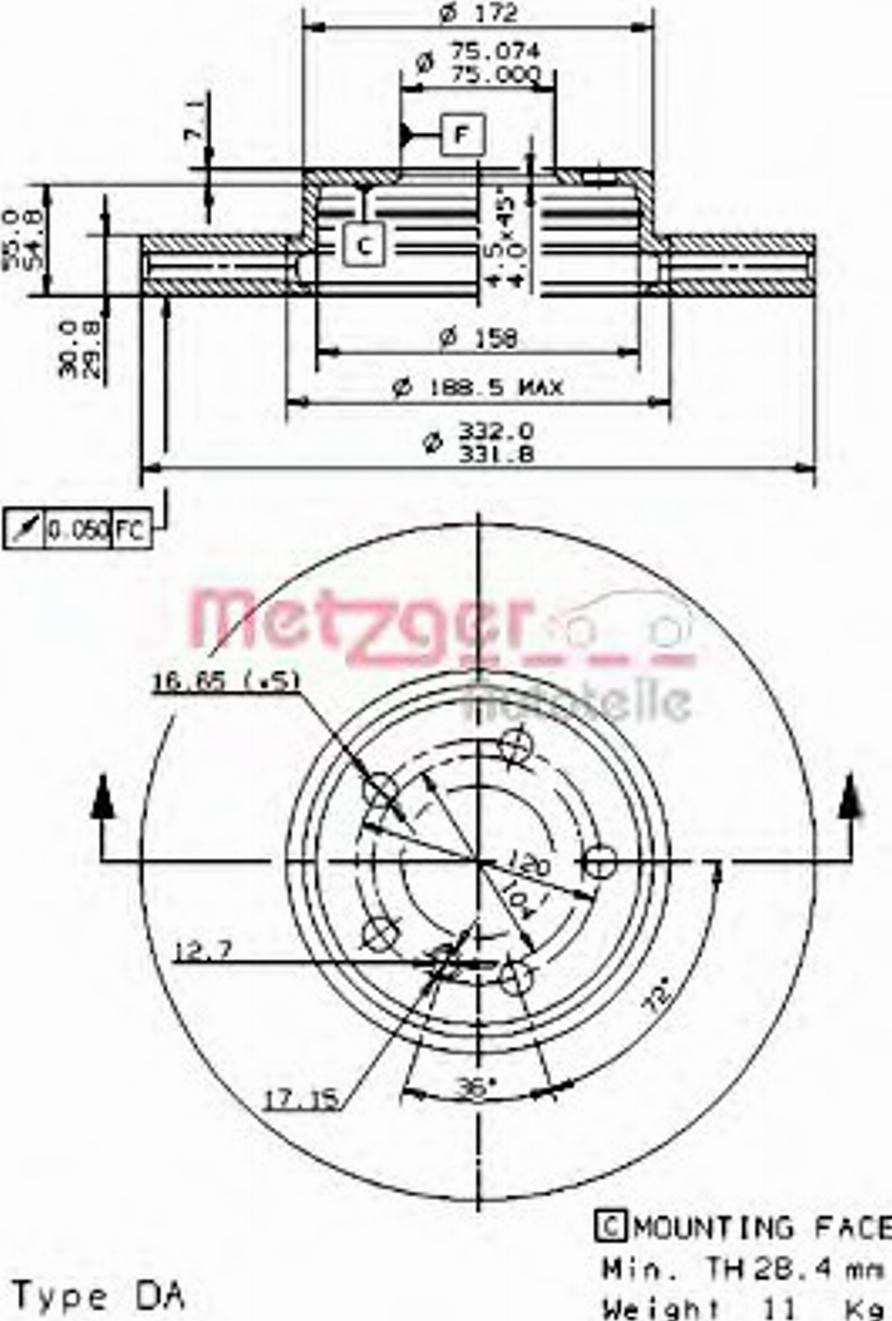 Metzger 24896 - Discofreno autozon.pro